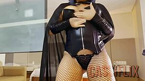 Halloween Cat Woman Sucks Hard Cock!