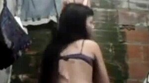 Brunette dancing seductively