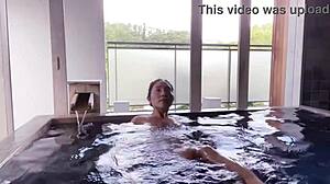 At Akiu Onsen, Hot Water Warms Those Tempting Buttocks For A Steamy Ass View