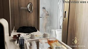 omg, watch tattooed milf with natural tits get licked and cum all over her face in cunilingus action! 😈💦