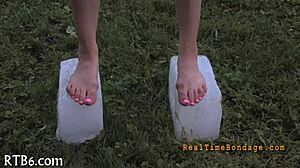 that useless bitch is playing with her clit