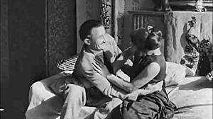 Retro Granny Stuns with Hairy Charm in Vintage Blowjob Scene