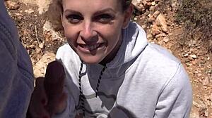 Ice Babe Fingering Her Perfect Body Outdoors Boldly