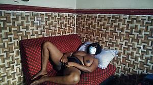 Lilysweetkiss intensely pleasures herself with massage, sucking, and orgasm.