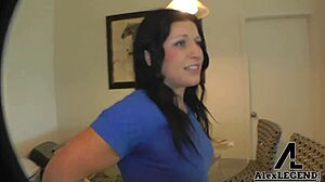 Pale brunette Fallon West gets pussy pounded hard by Alex Legend!