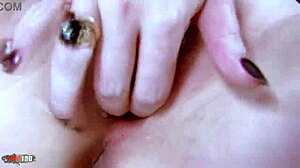 Lovely brunette Allya gets naked on the bed, stripping clothes and teasing tits