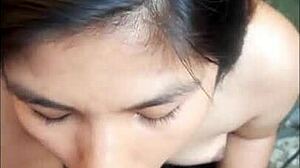 Big blowjob ends with facial in abandoned house – risky outdoor fun