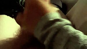 Latina gives a hand job