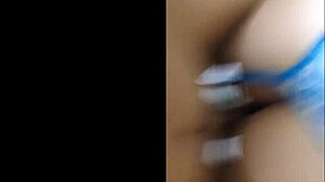 Latina Enjoys Private Time In The Bathroom