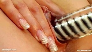 Nicky enjoys her gonzo style solo fingering session on give me pink