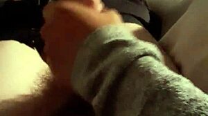 Latina gives a hand job