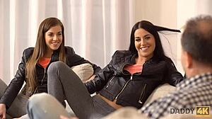 Daddy4k italienska tjejer smakar på styvmammas nya älskares kuk