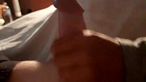 Latina gives a hand job