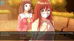 Svázaná na veřejnosti, zrzka snáší hrubé lechtání v BDSM hentai hře