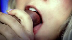 Pretty Blonde Sucks Cock on Webcam