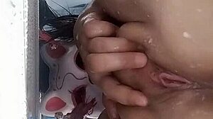 Turn Your Head To Watch Curvy Elia's Shaved Pussy In Homemade Solo Masturbation