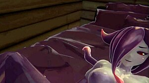 Gadis slime ungu mendominasi di game hentai ep 16