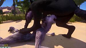 hei, uită-te la lupul-garou 3D sălbatic care o futut zdravăn pe iubita lui! 🐺