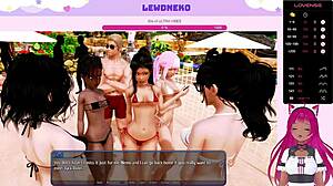 vtuber lewdneko explores harem hotel in cute maid roleplay