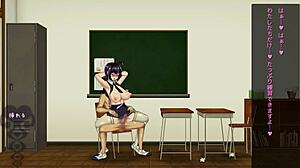 pretty college lady breeds in hentai game