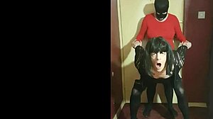 Crossdresser has a very supportive girlfriend who helps with toys.