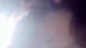 Vanessa Vixon teases with tight body and big tits in outdoor amateur striptease, her first filming.