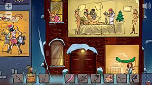 Christmas Eve Hentai: Santa Stuck Delivering Dildo Toys in Metropolis