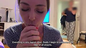 Stepmom Spies on My Outdoor Blowjob with Boyfriend Until He Finishes