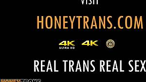 واو! ترانس لاتينية مثيرة إيفيليني مونا تشتهي عمل دبوس مبلل