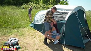 Cheating fiancee bangs wife's best friend up the ass on camping trip. Face cum included!