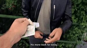 Czech twink moans during hard public ass ramming