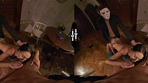 Dark room VR blind date turns wild!