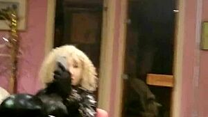 Real Doll In Rubber Outfit Moves