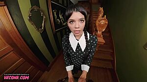 vr conk harley haze as wednesday addams in costume