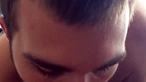 gay suce: young european blowjob action in french style