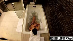 i film myself in the bath, feeling relaxed