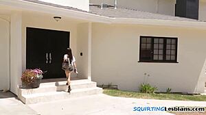 Squirting Lesbian Receives Oral Pleasure From Babe