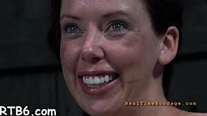 She gets tied up and toyed with her beautiful vagina