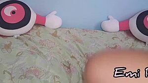 Little nymph stirs with a teasing morning desire