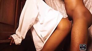 Closet Quickie Turns Into Steamy Ebony Amateur Action