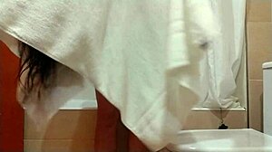 Fox Tail Butt Plug Teases Delivery Guy in Bathroom