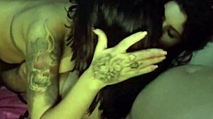 That double blowjob in the cabin with big natural tits and monster cocks 😏