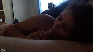Girlfriend Deepthroats Cock In Sexy Sucking Session