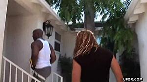 Kelly Leigh bangs a tattooed black stud non-stop