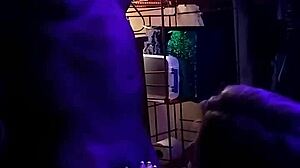 sks casually sucking her black husband's monster cock in an amateur blowjob scene