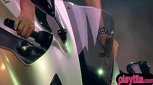 newcomer photomodel chicks are having a fun work session with brunette and blonde babes 😊