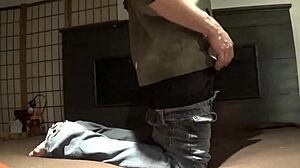 Stripping Crossdressed Hottie Ripped Out Of Lingerie Now!