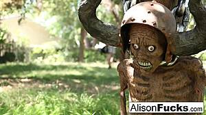 Sexual viking girls Alison Tyler and Jayden Cole fuck each other passionately.