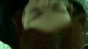 obedient latina redhead deepthroats and sucks cock eagerly in garage