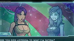 Lara Croft shows off her slutty outfit while getting pounded by monsters